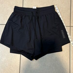 Gymshark Running 2 in 1 shorts- black